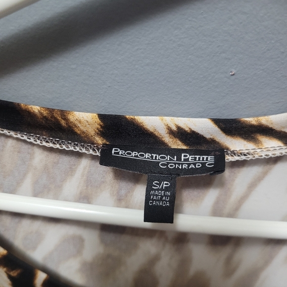 Proportion Petite Animal Print Short Sleeve Dress S - Picture 5 of 7